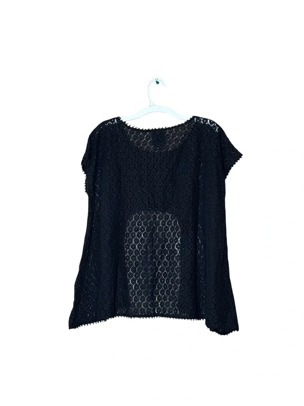 Anna Sui Black Lace Top,Size M,Made in USA